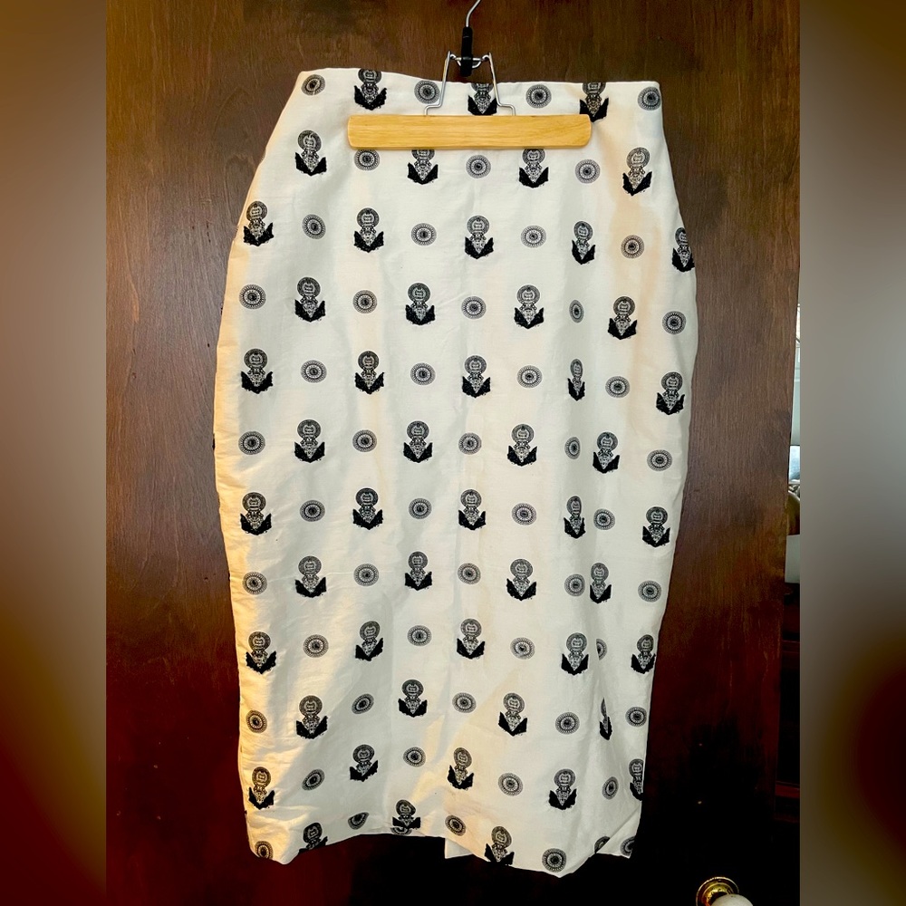 Shweta Puthran silk with black beadwork midi skirt